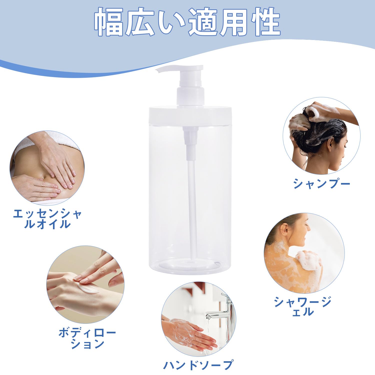 Amazon｜Yeeco シャンプーボトル 大容量 1000ml ディスペンサー